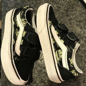 Boys size 11 Black Velcro Vans